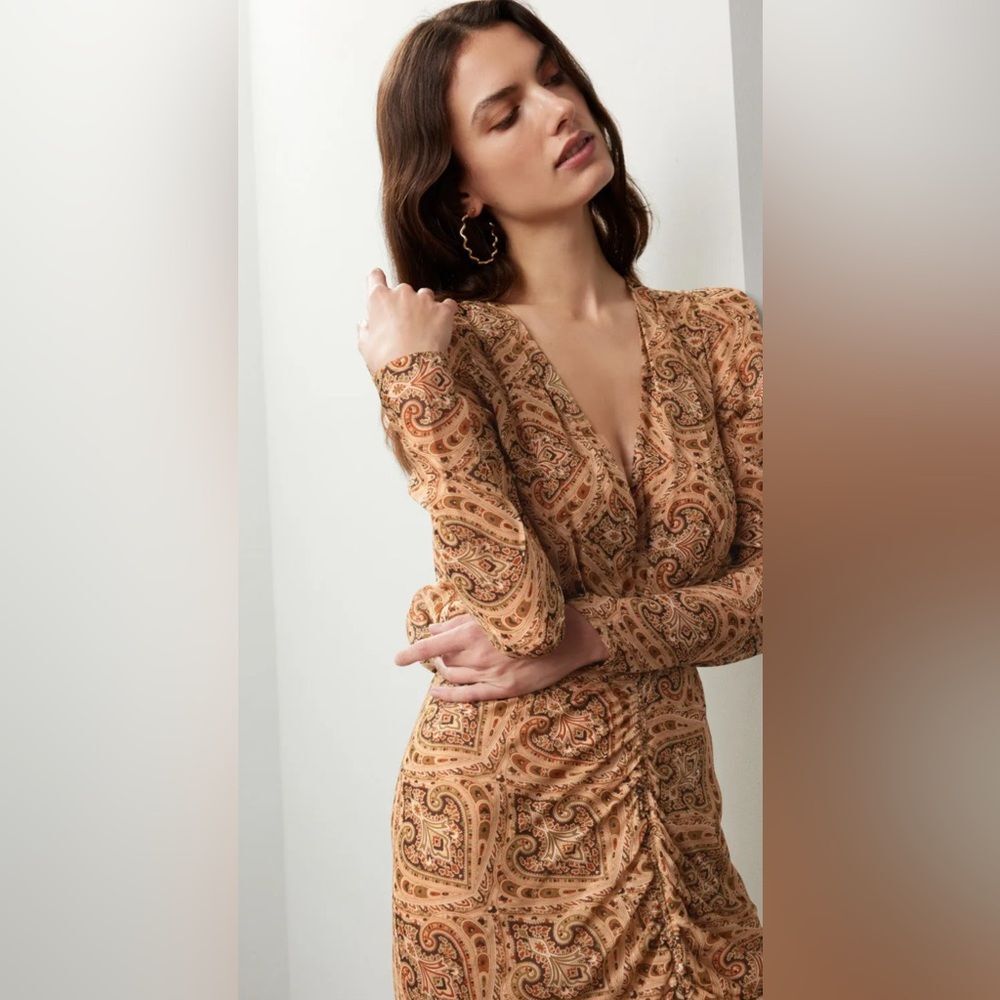 Ronny Kobo Silk ASTRID DRESS Bodycon Size Large
